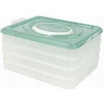 Pronett XJ5218 Sada plastových stohovatelných dóz modré víko 4 ks – Zboží Dáma