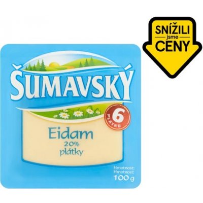 Šumavský Eidam 20% plátky 100g – Hledejceny.cz