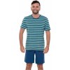 Pánské pyžamo Wadima 204181 259 pánské pyžamo krátké pruhované modré