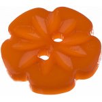 Knoflík 16 mm květina Varianta: oranžový – Zboží Mobilmania