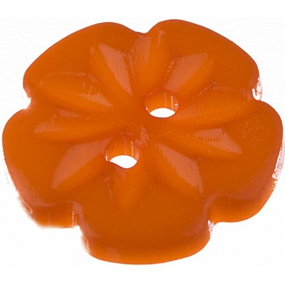 Knoflík 16 mm květina Varianta: oranžový – Zboží Mobilmania