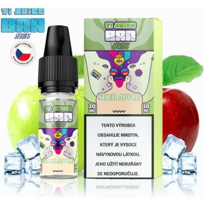 TI Juice Sour Apple BAR Series NIC SALT 50PG/50VG 10 ml 20 mg – Zboží Mobilmania