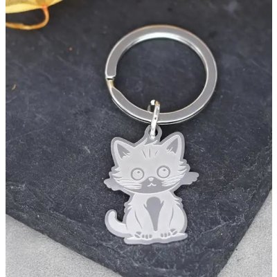 Přívěsek na klíče kočka ocelová 15 – Hledejceny.cz