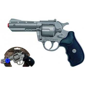 Alltoys policejní revolver gold colection stříbrný kovový 12 ran