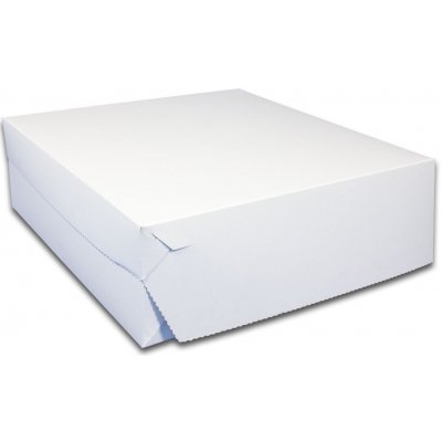 HIT OFFICE Papírová bílá krabice na dorty 30x30x10cm (50 ks) – Zboží Mobilmania