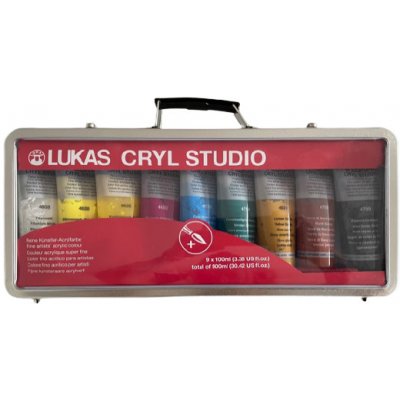 LUKAS CRYL STUDIO Sada akrylových barev v kufříku 9 x 100 ml + štětec od  990 Kč - Heureka.cz