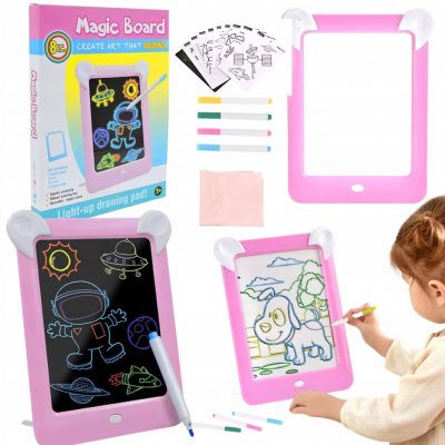 Interaktivní LED tabule pro malování obrázků Tablet Fixy – Zboží Mobilmania