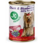 JK Animals Duck & Blueberry Premium Paté with Chunks superprémiová masová 400 g – Zbozi.Blesk.cz