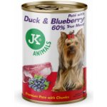 JK Animals Duck & Blueberry Premium Paté with Chunks superprémiová masová 400 g – Hledejceny.cz