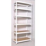 Biedrax Regál 45 x 120 x 270 cm 6 polic bílý – Zboží Dáma