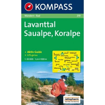 Kompass: WK 219 Lavanttal-Saualpe-Koralpe 1:50 000