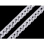 Bavlněná krajka paličkovaná šíře 10; 14 mm Varianta: 1 (10 mm) bílá, Balení: 22.5 m – Sleviste.cz