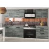 Kuchyňská linka Belini Sonik2 180 cm šedý antracit Glamour Wood s pracovní deskou