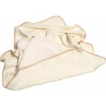Baby Nellys Kojenecká osuška s kapucí a oušky Boucle 80x80cm smetanová – Hledejceny.cz