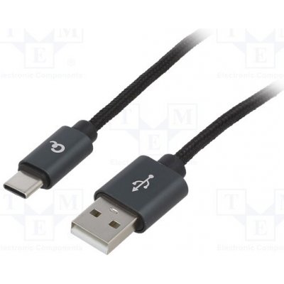 Gembird CCB-MUSB2B-AMCM-6 USB 2.0, USB A vidlice, USB C vidlice, zlacený, 1,8m, černý – Zboží Mobilmania