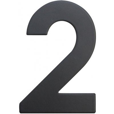 Číslo domovní č.2 75mm nerez ČER – Zboží Mobilmania