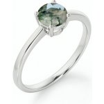 Lunica Stříbrný zásnubní prsten MECHOVÝ ACHÁT 0682 6 – Zbozi.Blesk.cz