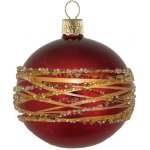 ORNEX Koule skleněná bordó linky 80 mm – Hledejceny.cz