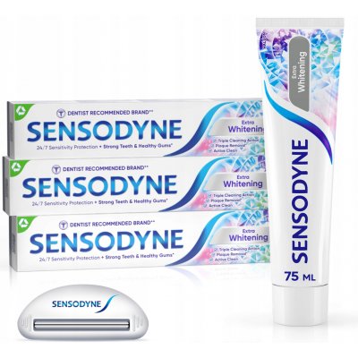 Sensodyne Extra Whitening Trio bělicí 3 x 75 ml – Hledejceny.cz