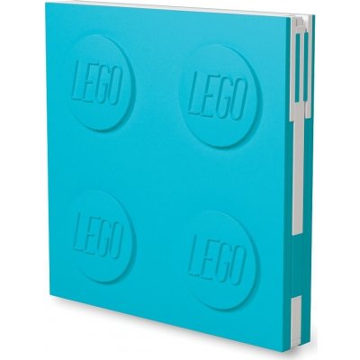 LEGO Zápisník s gelovým perem jako klipem - azurový – Zboží Mobilmania