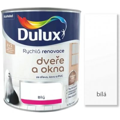 Dulux Rychlá renovace okna a dveře 0,75 l bílá – Sleviste.cz