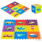 Iplay Pěnová podložka pro děti puzzle vozidla 9 prvků 86x86cm – Zboží Dáma