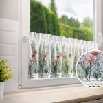 Dekorační krátká vitrážová záclona do kuchyně FLOWERS 150x30 cm MyBestHome – Hledejceny.cz