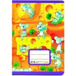 JUNIOR Sešit A5 linkovaný 512 s 2 pomoc. linkami myšky – Zboží Dáma JUNIOR Sešit A5 linkovaný 512 s 2 pomoc. linkami myšky – Zboží Dáma