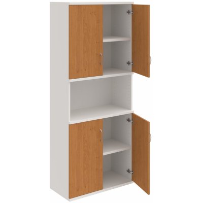 Hobis S 5 80 05 Skříň policová dvéřová 192 × 80 cm - Olše , Bílá , USN – Zboží Dáma