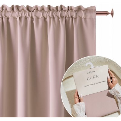 Room99 Hotový závěs Aura 140x230 na pásce pudrově růžová – Hledejceny.cz