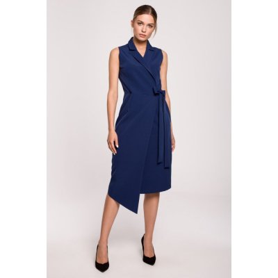 Style elegantní zavinovací šaty S275 modré