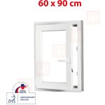 OKNA HNED Plastové okno 60x90 cm (600x900 mm) bílé otevíravé i sklopné levé – HobbyKompas.cz