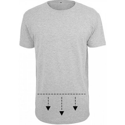Pánské prodloužené triko Shaped Long Tee světle šedé – Zboží Mobilmania