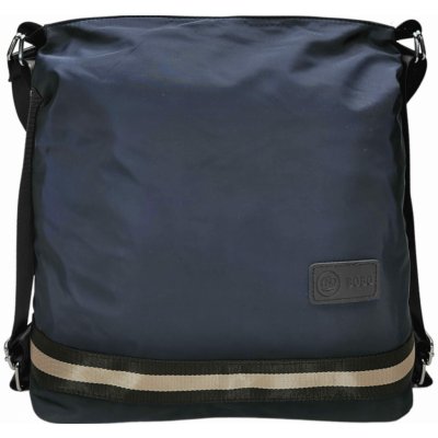 Praktický tmavě modrý kabelko-batoh 2v1 z nylonu – Zboží Mobilmania