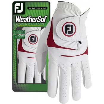 FootJoy WeatherSof Mens Golf Glove Bílá Levá XL