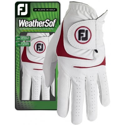 FootJoy WeatherSof Mens Golf Glove Bílá Levá L