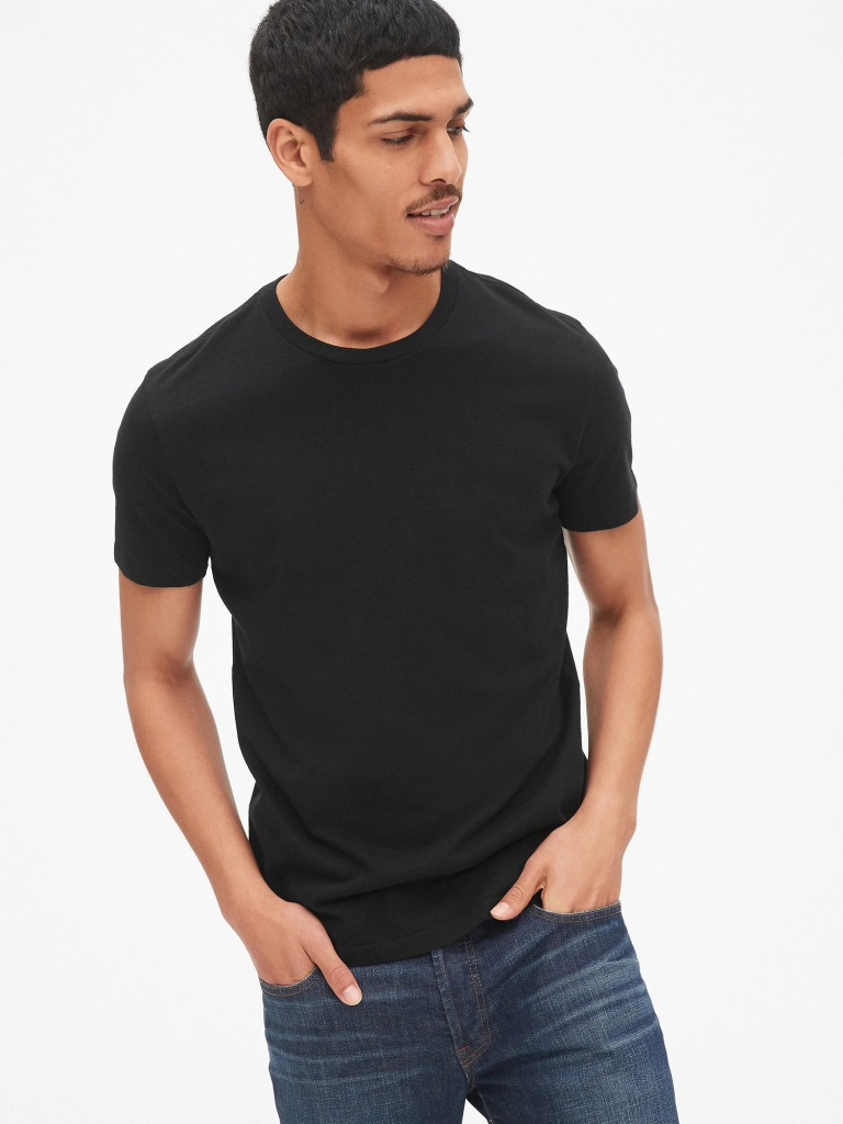 Gap tričko Classic t shirt černá černá
