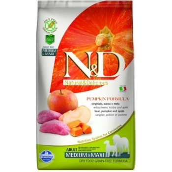 N&D Pumpkin Dog Adult Medium & Maxi Grain Free Boar & Apple 2,5 kg