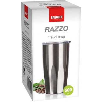 Banquet Hrnek cestovní dvoustěnný Razzo nerezový 500 ml