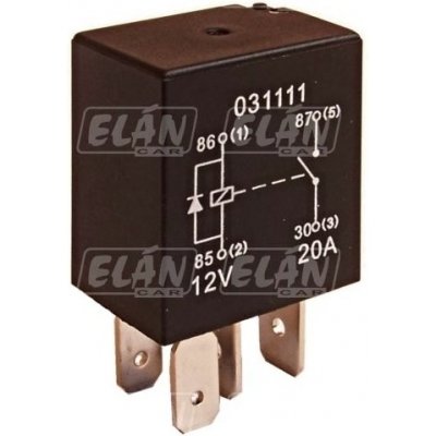 Spínací mikro relé 12V 25A 4 vývody s diodou – Hledejceny.cz