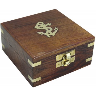 SEA CLUB Dřevěný box 7,5x7,5 cm s kotvou 9457