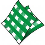 ubrousky 100ks 1V káro zelené 33x33cm – Zboží Dáma