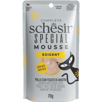 Schesir Cat Special Mousse Exigent kuře játra 70 g – Zbozi.Blesk.cz