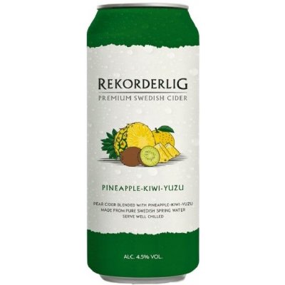 Rekorderlig Cider Ananas kiwi yuzu 24 x 0,5 l (plech) – Zboží Dáma