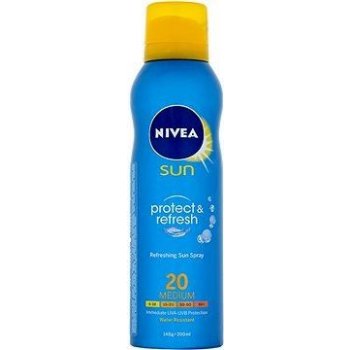 Nivea Sun Protect & Refresh chladivý neviditelný spray na opalování SPF20 200 ml