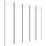 VidaXL 5panelová Paraván bílá 250 x 200 cm – Zboží Dáma