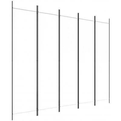 VidaXL 5panelová Paraván bílá 250 x 200 cm – Zboží Dáma