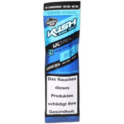 Kush Herbal hemp blunt wraps ultra blue 2 ks