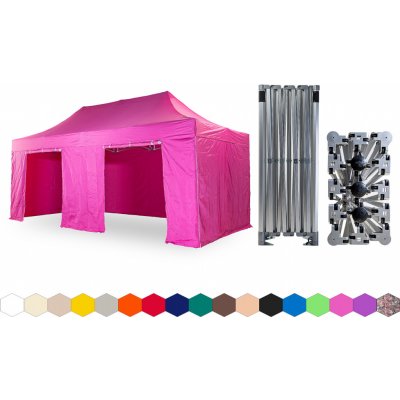TENTino BIG HEXAGON 3x6 m 14A RŮŽOVÁ 4 nohy – Zboží Mobilmania