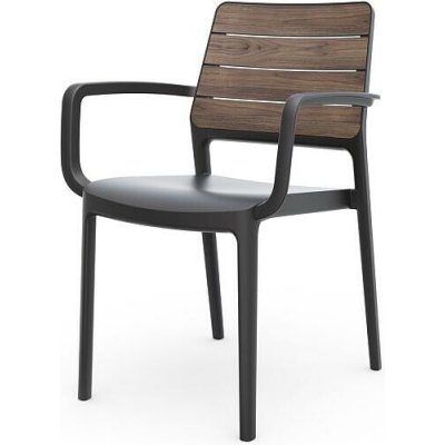 Keter Deco Porto s područkami walnut / grafit 271461 – Hledejceny.cz